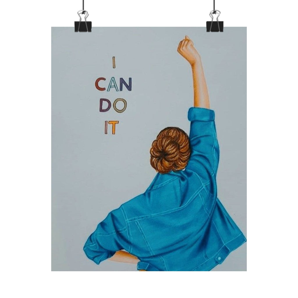 I Can Do It Motivational Poster, Inspirational Wall Art, Home Decor, Office Decor, Gift for Her, Motivational Quote Art - Goddess Vibes