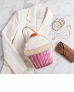 Ice Cream Sundae Clutch Bag – Whimsical Novelty Design - Crowned Energy CO.