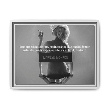 Inspirational Framed Canvas Art - Marilyn Monroe Quote Wall Decor, Home Decor, Office Art, Gift Idea, Motivational - Goddess Vibes