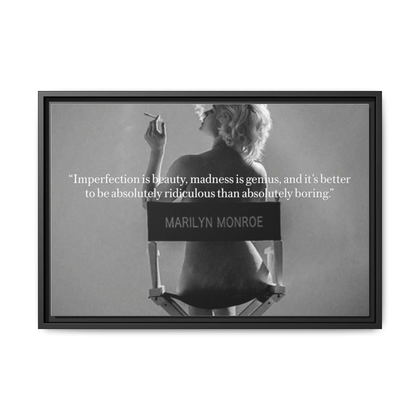 Inspirational Framed Canvas Art - Marilyn Monroe Quote Wall Decor, Home Decor, Office Art, Gift Idea, Motivational - Goddess Vibes