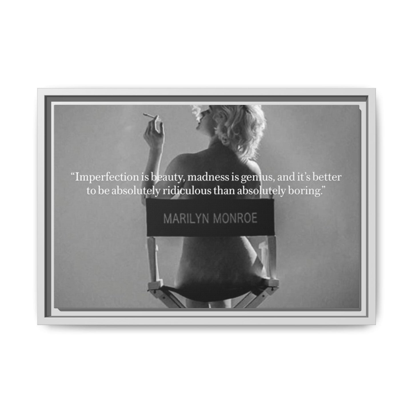 Inspirational Framed Canvas Art - Marilyn Monroe Quote Wall Decor, Home Decor, Office Art, Gift Idea, Motivational - Goddess Vibes
