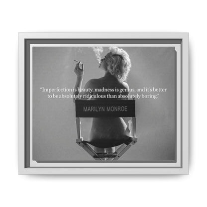 Inspirational Framed Canvas Art - Marilyn Monroe Quote Wall Decor, Home Decor, Office Art, Gift Idea, Motivational - Goddess Vibes