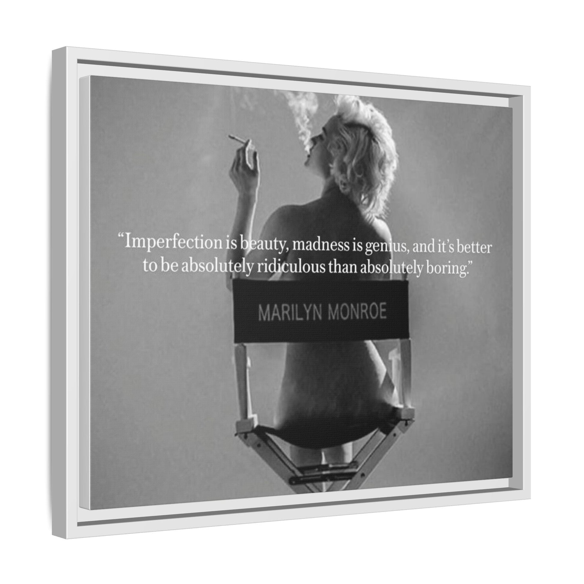 Inspirational Framed Canvas Art - Marilyn Monroe Quote Wall Decor, Home Decor, Office Art, Gift Idea, Motivational - Goddess Vibes