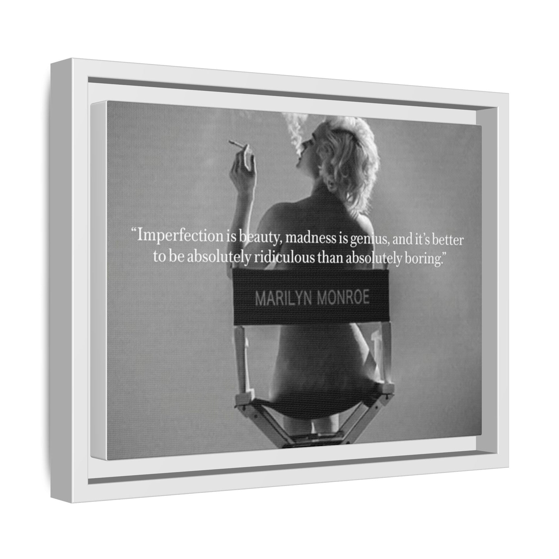 Inspirational Framed Canvas Art - Marilyn Monroe Quote Wall Decor, Home Decor, Office Art, Gift Idea, Motivational - Goddess Vibes