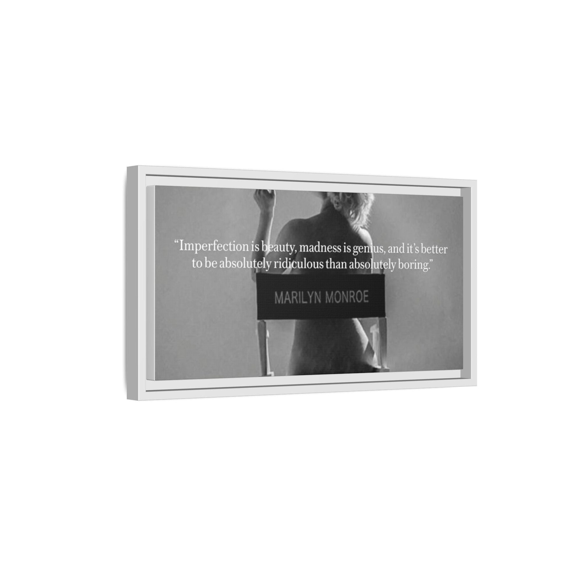 Inspirational Framed Canvas Art - Marilyn Monroe Quote Wall Decor, Home Decor, Office Art, Gift Idea, Motivational - Goddess Vibes