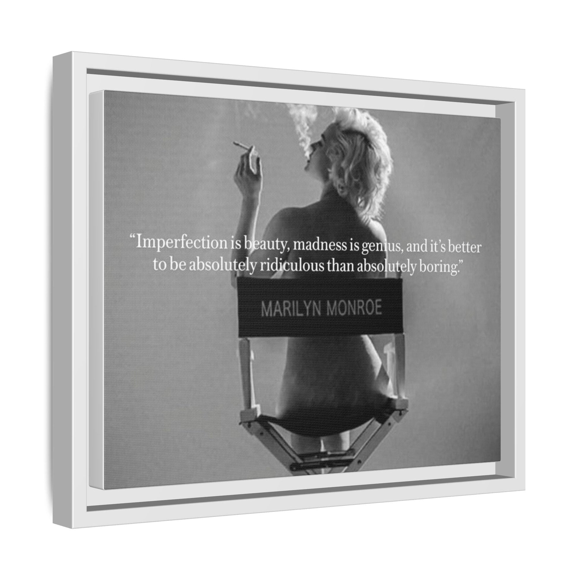 Inspirational Framed Canvas Art - Marilyn Monroe Quote Wall Decor, Home Decor, Office Art, Gift Idea, Motivational - Goddess Vibes
