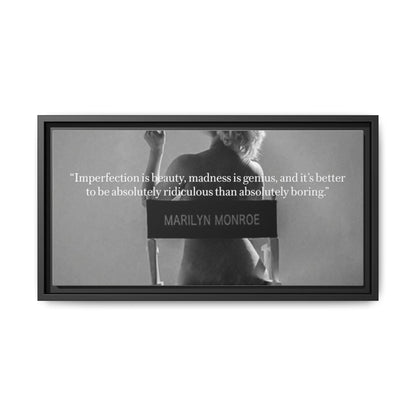Inspirational Framed Canvas Art - Marilyn Monroe Quote Wall Decor, Home Decor, Office Art, Gift Idea, Motivational - Goddess Vibes