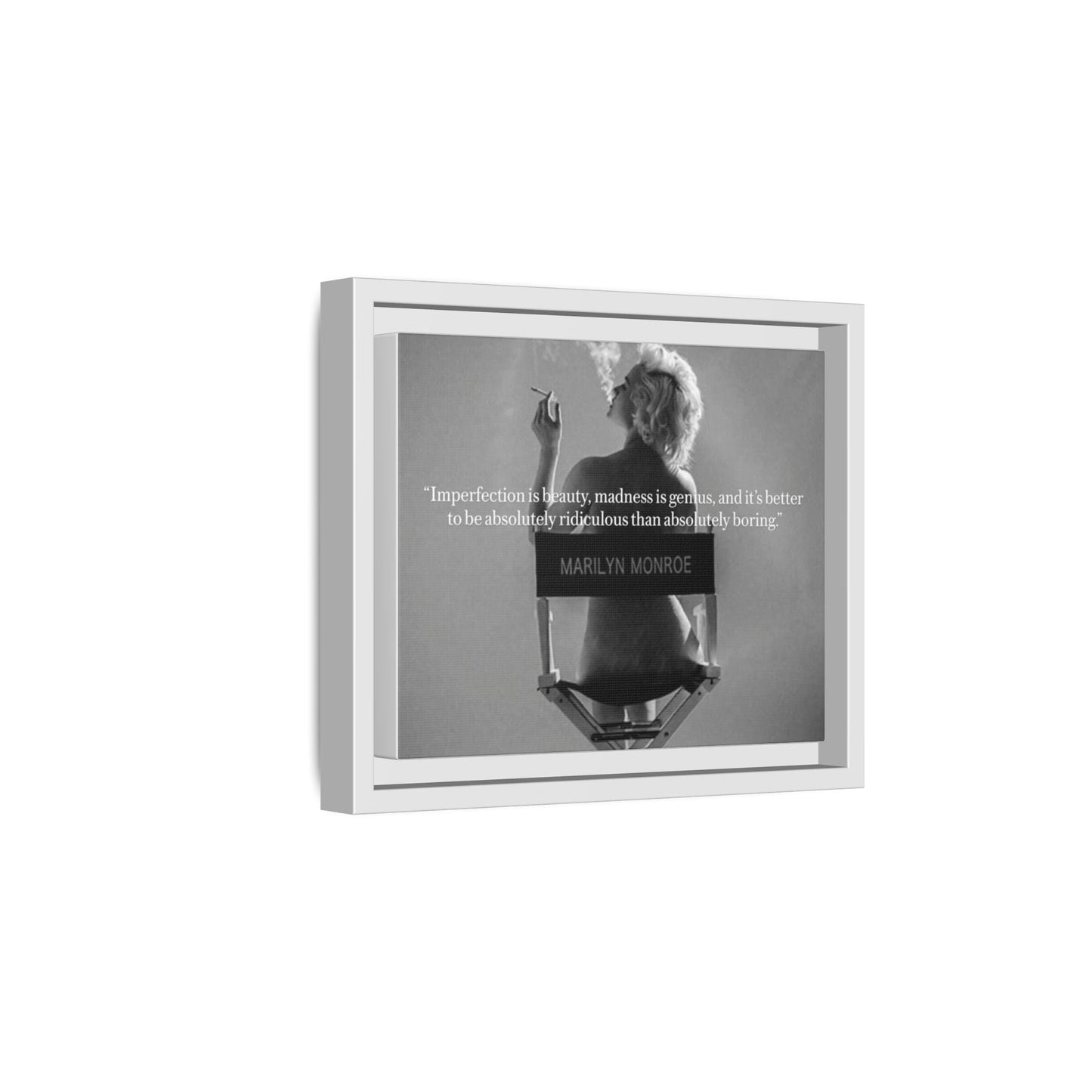 Inspirational Framed Canvas Art - Marilyn Monroe Quote Wall Decor, Home Decor, Office Art, Gift Idea, Motivational - Goddess Vibes