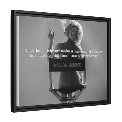 Inspirational Framed Canvas Art - Marilyn Monroe Quote Wall Decor, Home Decor, Office Art, Gift Idea, Motivational - Goddess Vibes