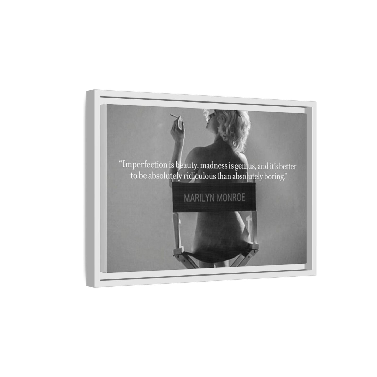 Inspirational Framed Canvas Art - Marilyn Monroe Quote Wall Decor, Home Decor, Office Art, Gift Idea, Motivational - Goddess Vibes