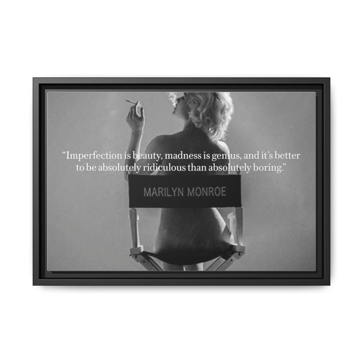 Inspirational Framed Canvas Art - Marilyn Monroe Quote Wall Decor, Home Decor, Office Art, Gift Idea, Motivational - Goddess Vibes