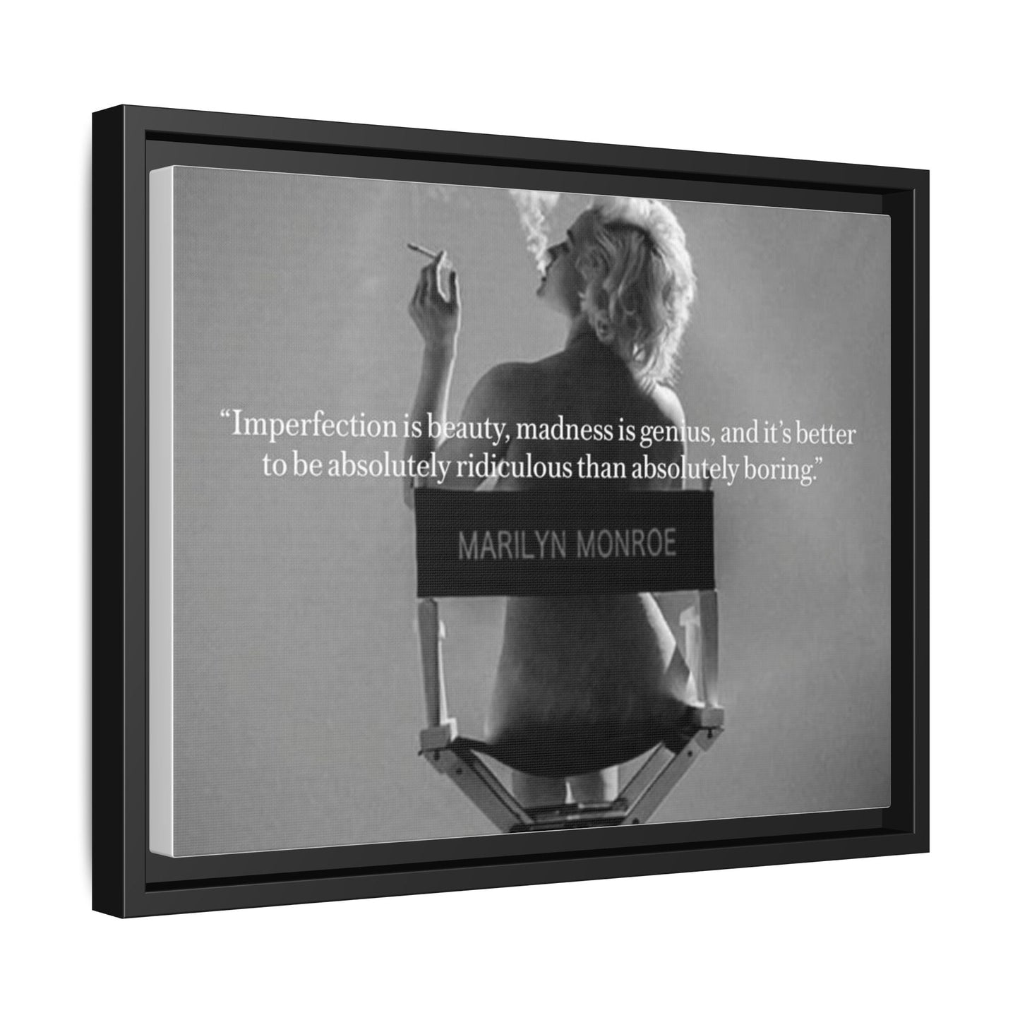 Inspirational Framed Canvas Art - Marilyn Monroe Quote Wall Decor, Home Decor, Office Art, Gift Idea, Motivational - Goddess Vibes