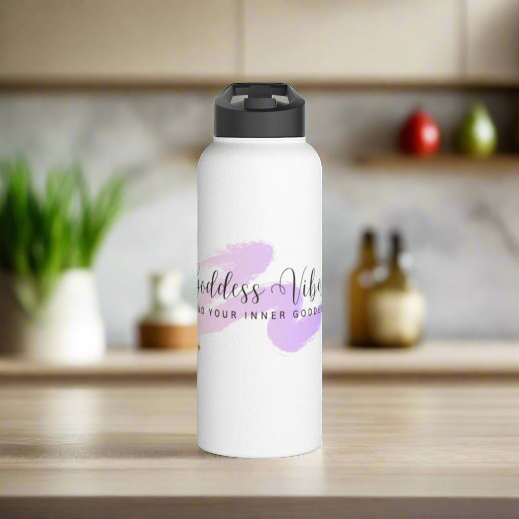 Inspirational Stainless Steel Water Bottle, Stay Hydrated, Motivational Gift, Eco - Friendly Travel Mug, Unique Fitness Companion, Inner [...] - Goddess Vibes
