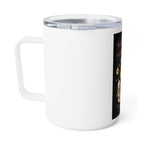 Insulated Coffee Mug — “Feeling Bougie This Holiday Season” Grinch Holiday Travel Mug - Crowned Energy CO.