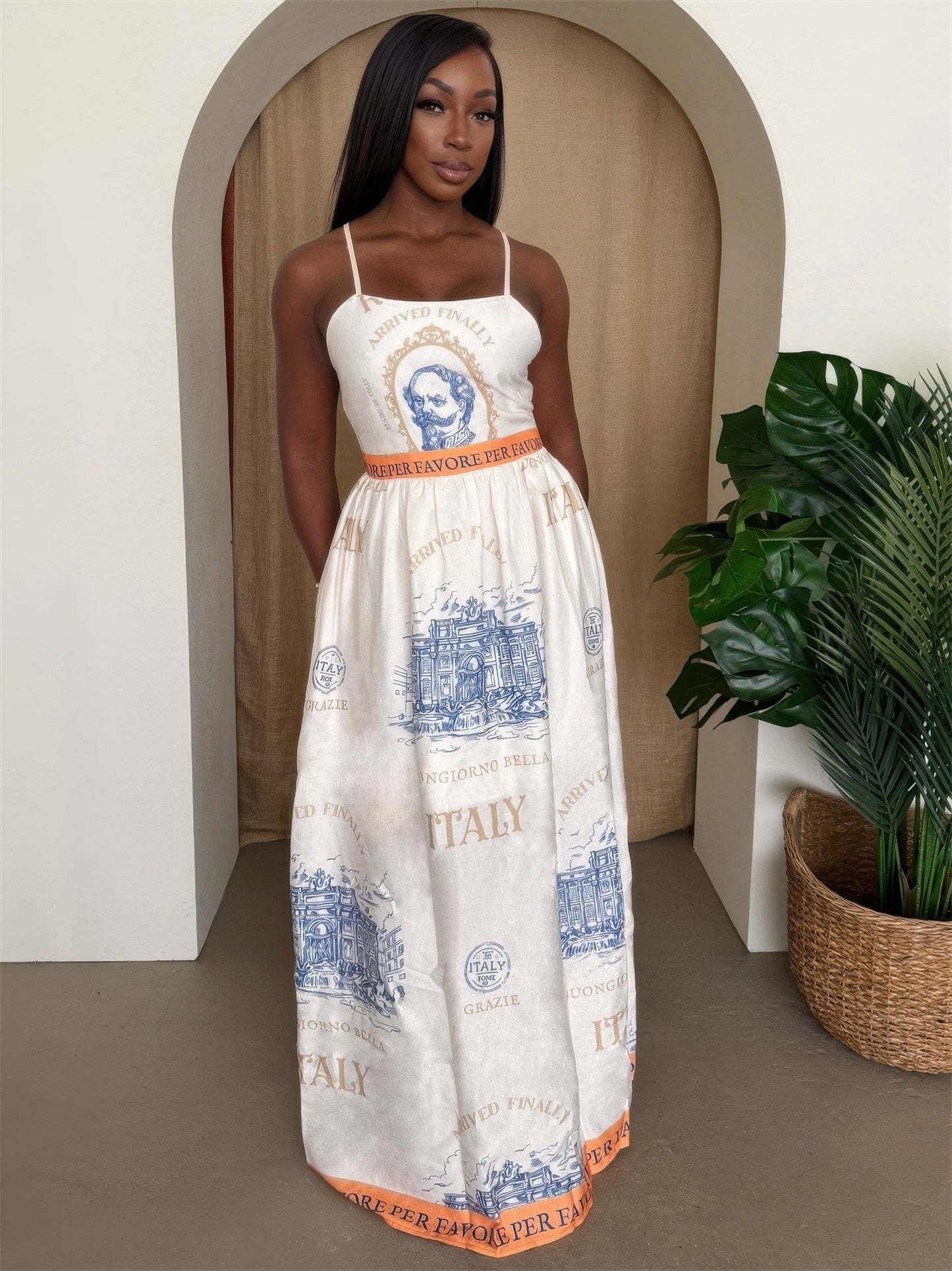 Italian Escape Maxi Dress - Goddess Vibes