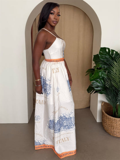Italian Escape Maxi Dress - Goddess Vibes