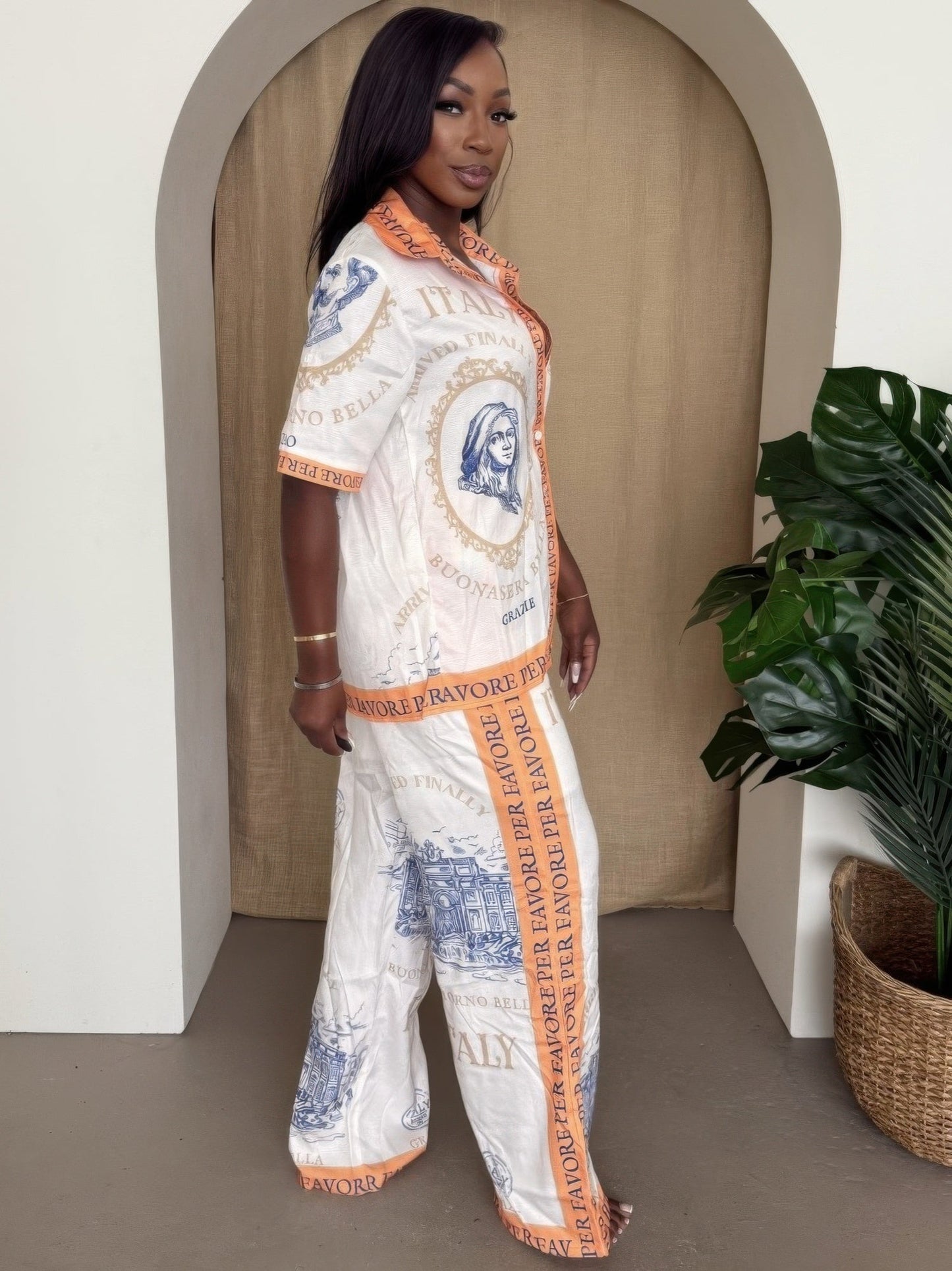 Italian Escape Two - piece Set - Resort Chic - Goddess Vibes