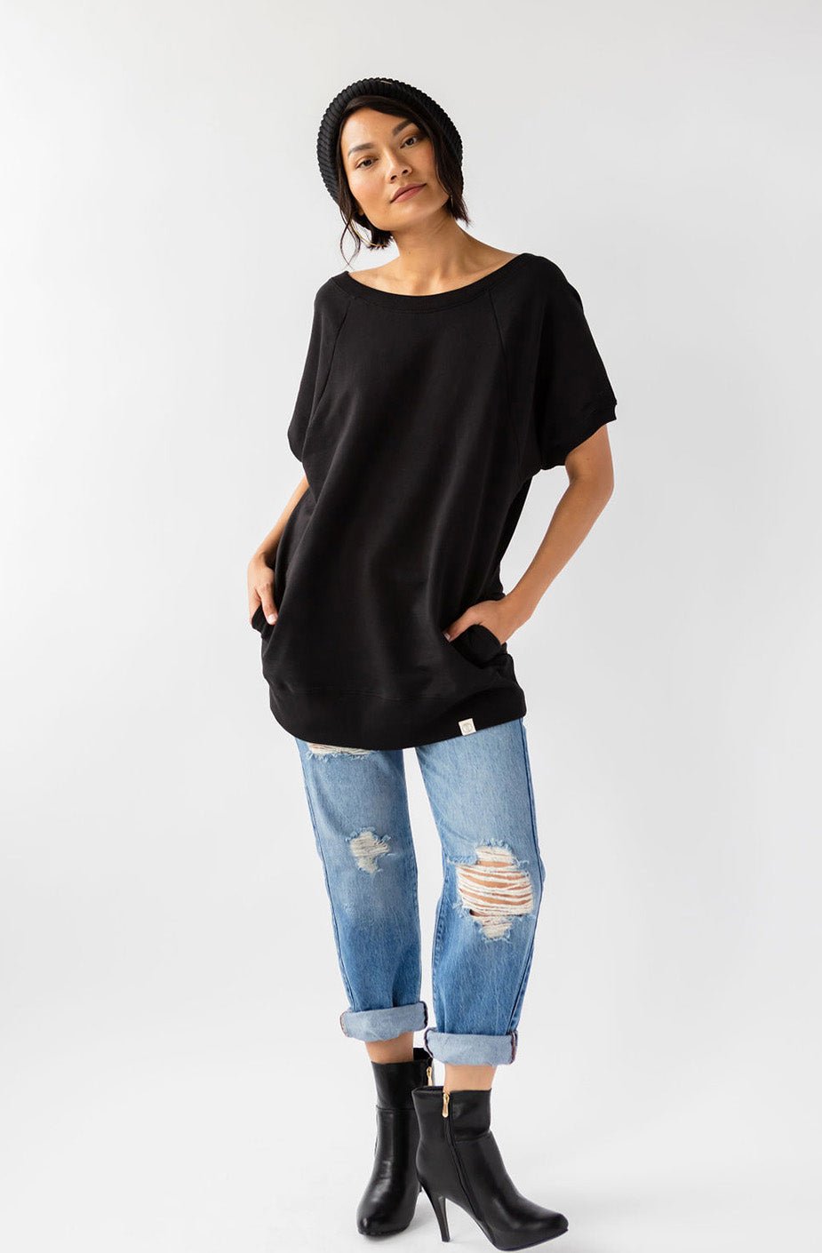 Lana Sweatshirt Tunic - Crowned Energy CO.