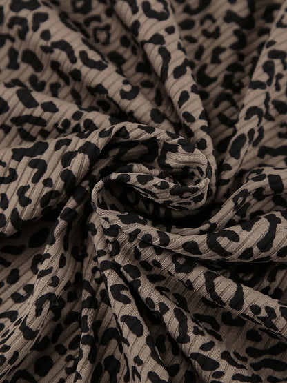 Leopard Cami Cardigan and Shorts 3 - Piece Set - Goddess Vibes