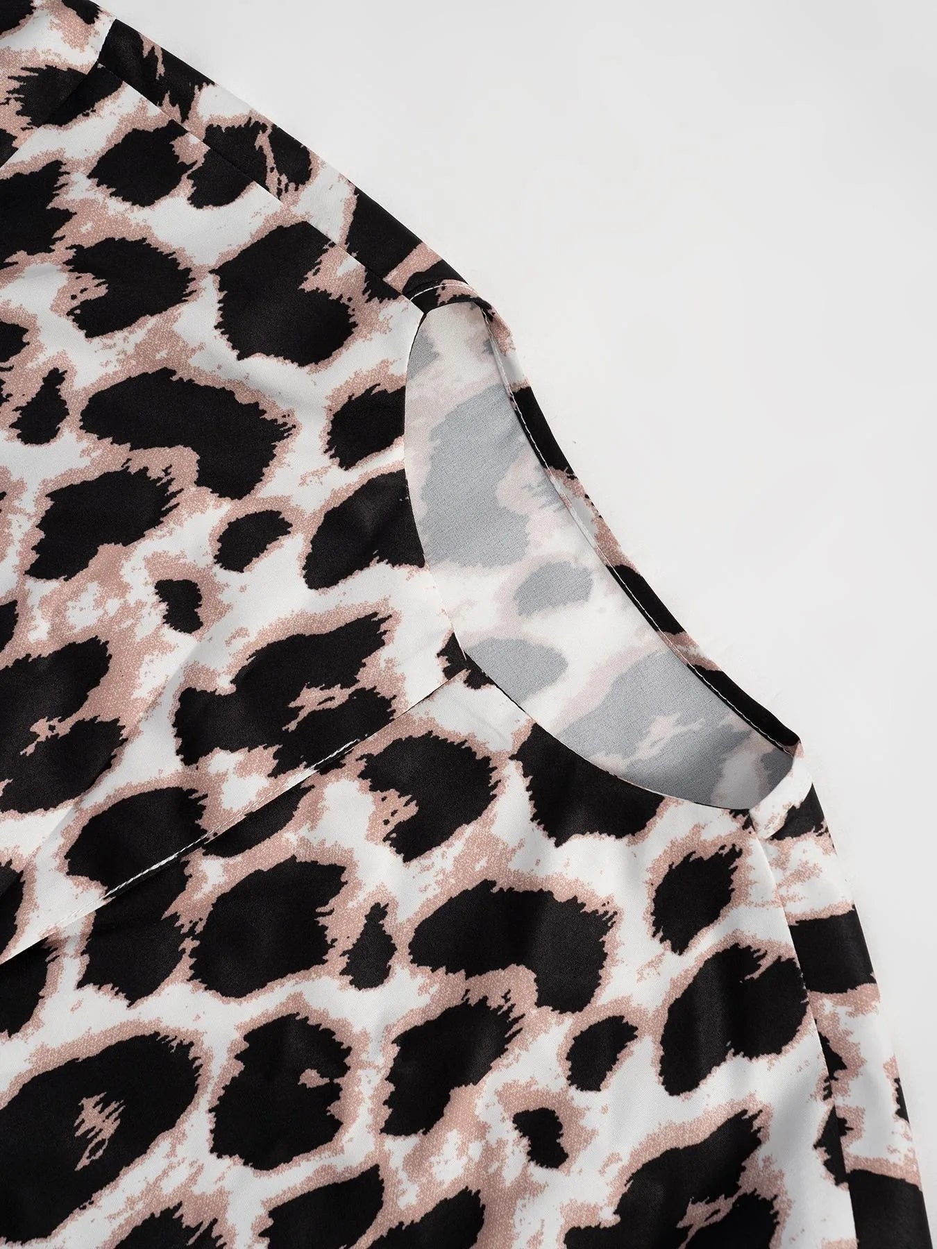 Leopard Print 3/4 Sleeve Blouse - Goddess Vibes