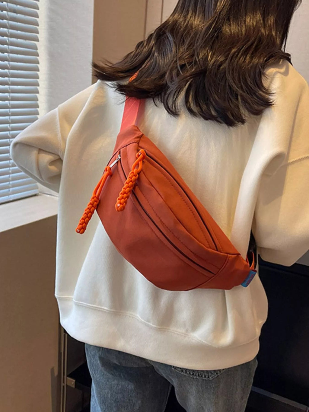 Lightweight Crossbody Bag with Tassel Detail - Crowned Energy CO.