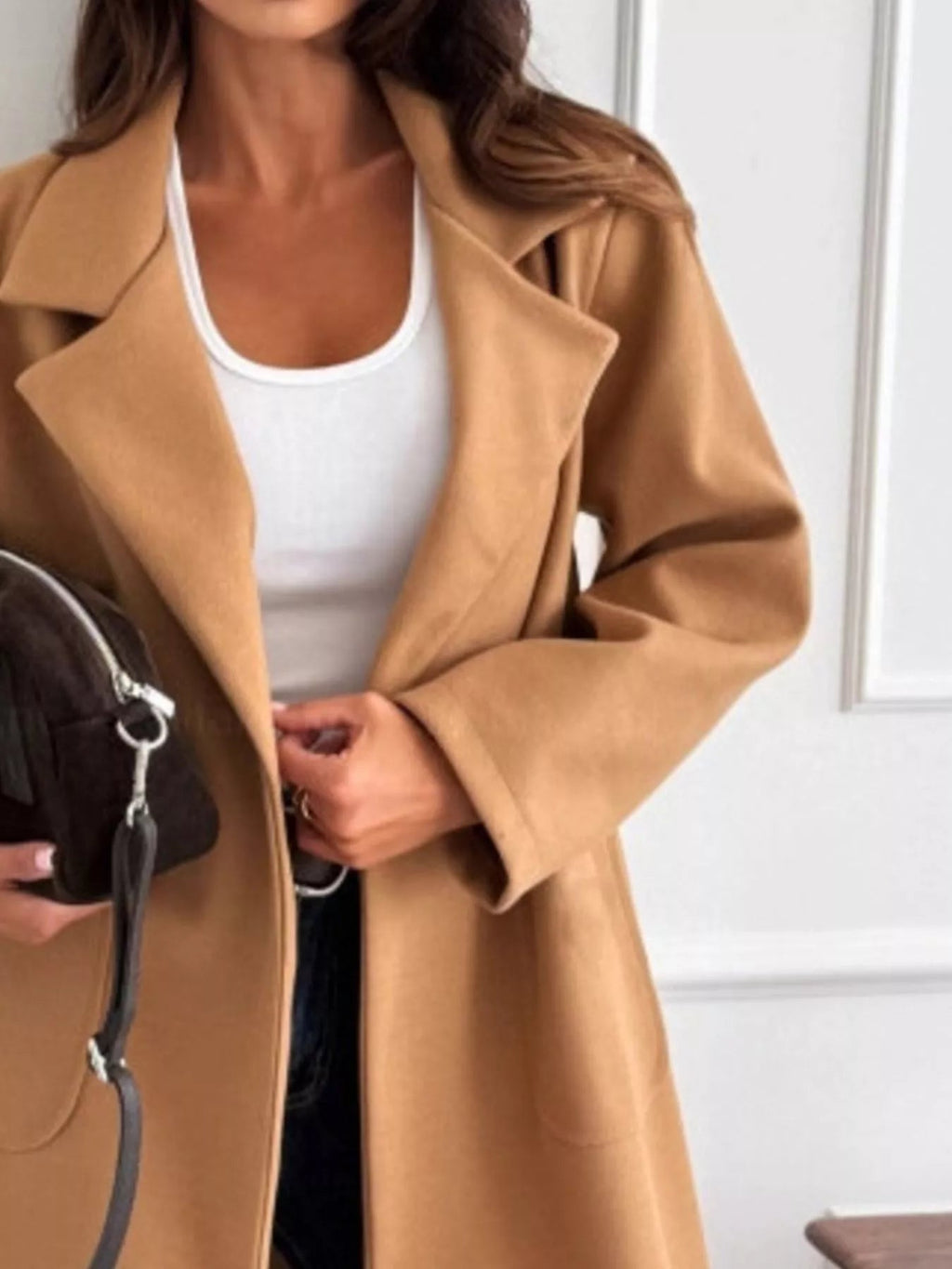 Long - Sleeve Single - Breasted Trench Coat - Goddess Vibes