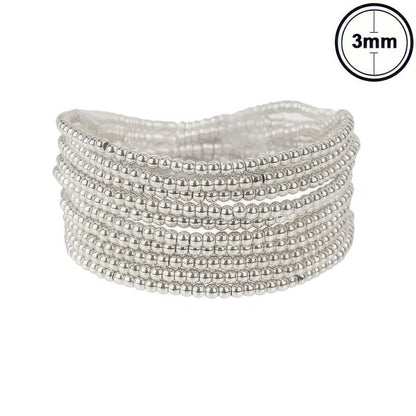 Metallic Crimp Bead Bracelet Set - Goddess Vibes