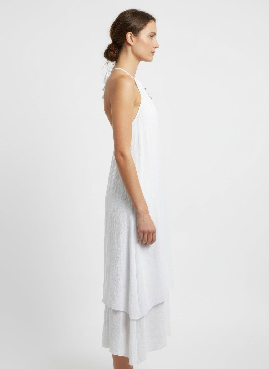 Mlle Gabrielle Solid Sleeveless Dress - Crowned Energy CO.