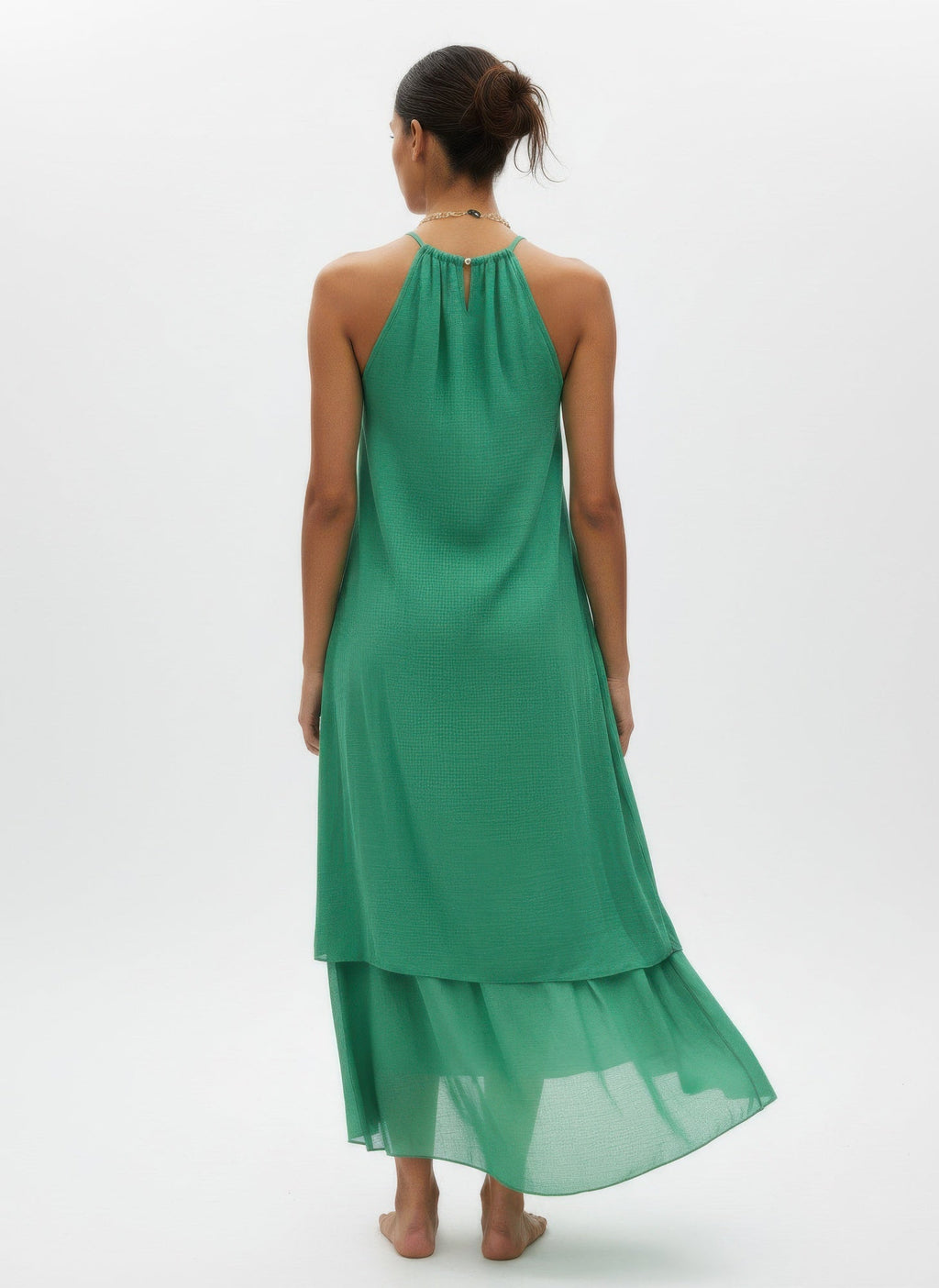 Mlle Gabrielle Solid Sleeveless Dress - Crowned Energy CO.