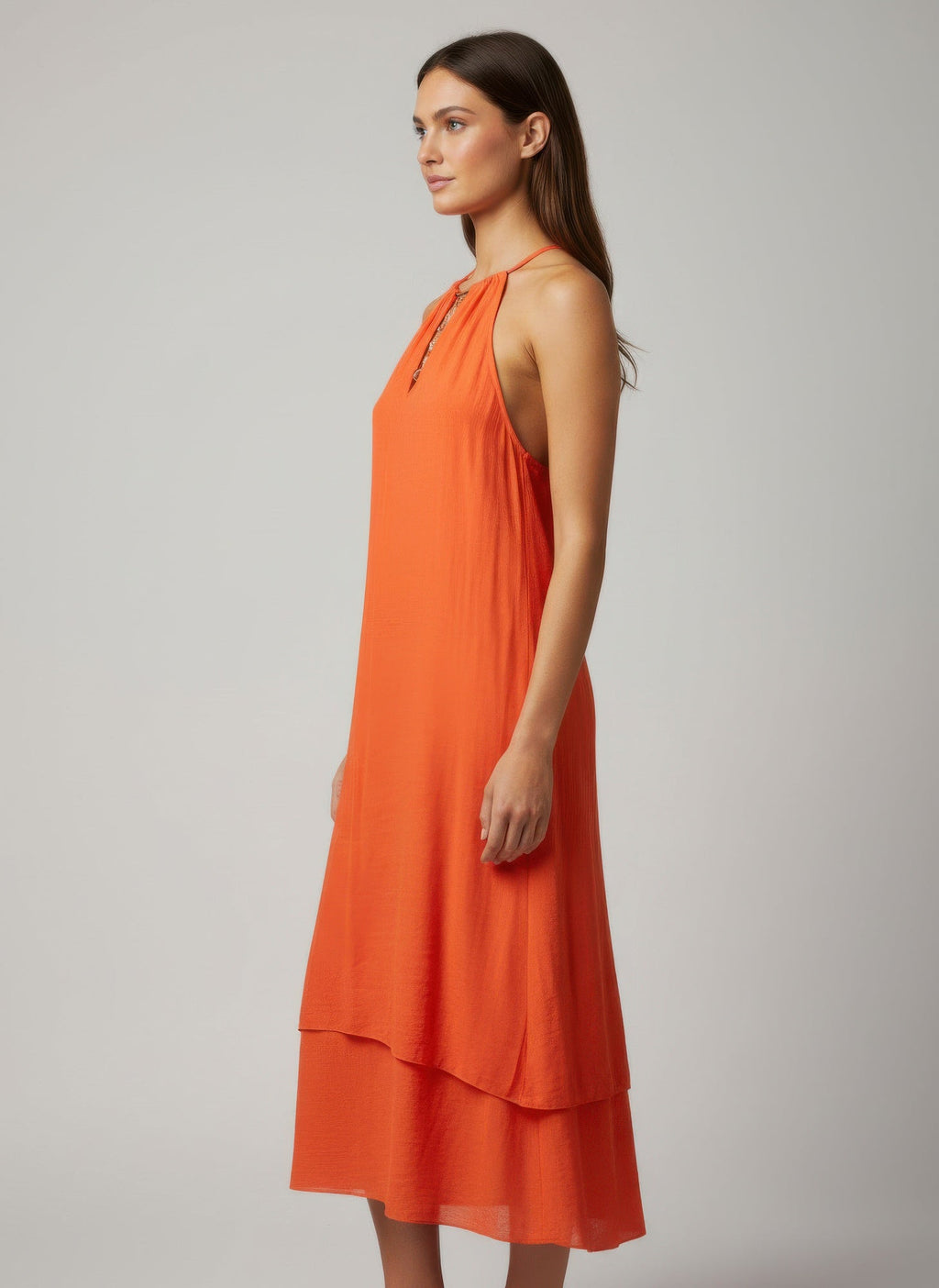 Mlle Gabrielle Solid Sleeveless Dress - Crowned Energy CO.