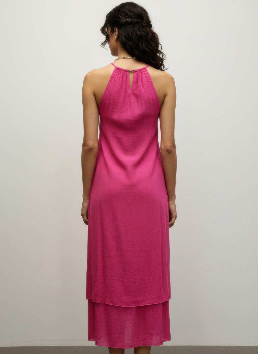 Mlle Gabrielle Solid Sleeveless Dress - Crowned Energy CO.