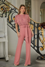 Multi Butterfly Sheer Pattern Jumpsuit - Goddess Vibes