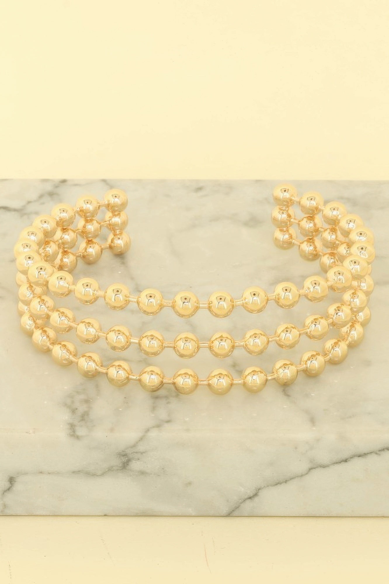Multi - row Ball Chain Cuff Bracelet - Goddess Vibes