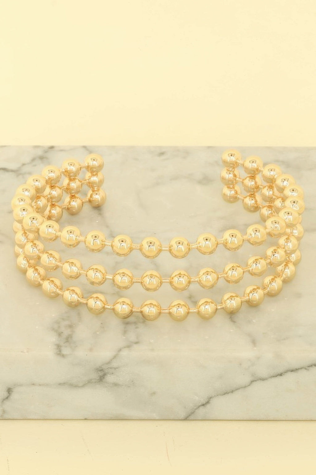 Multi - row Ball Chain Cuff Bracelet - Goddess Vibes