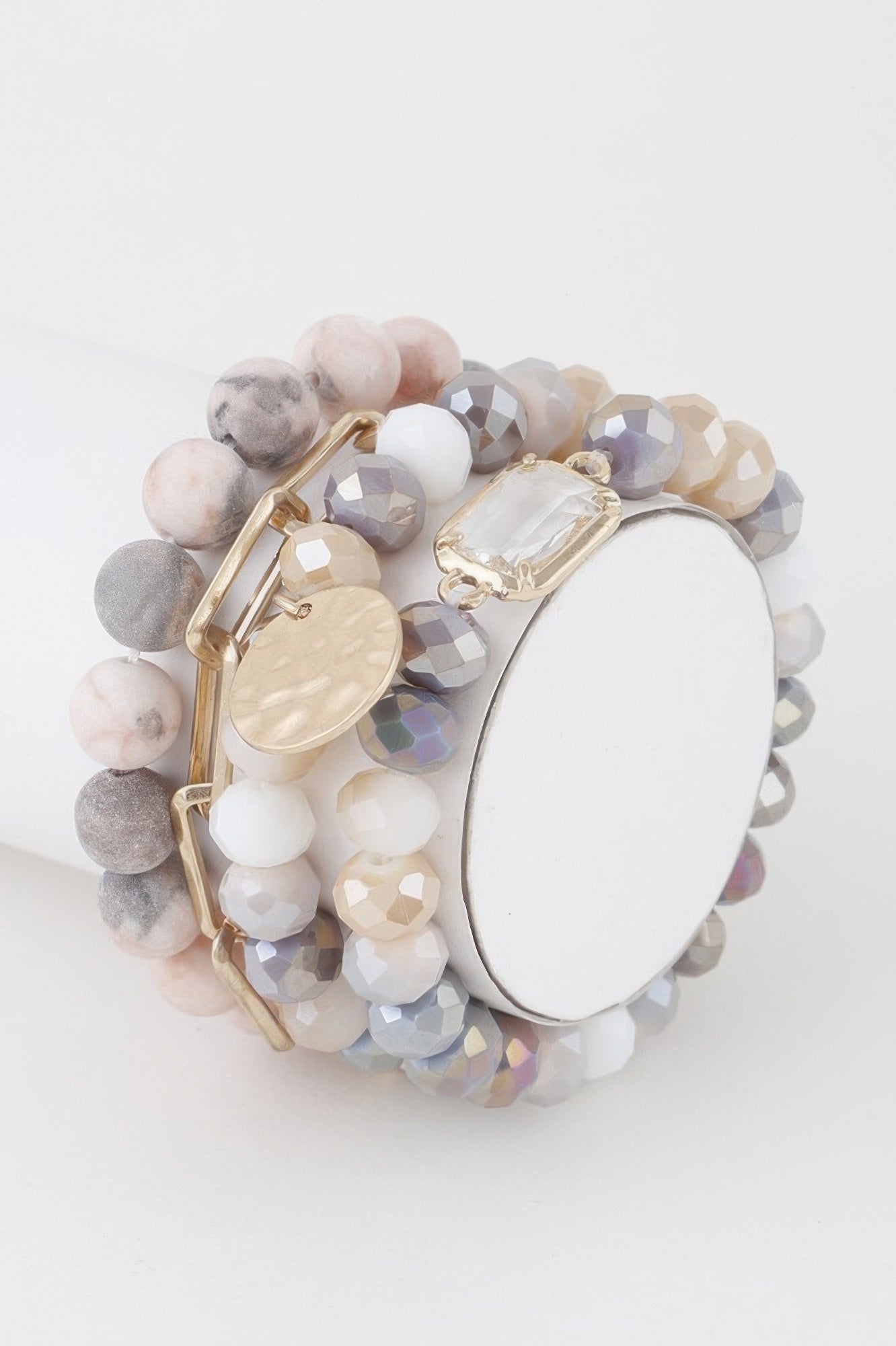 Multi Stone Crystal Beaded Bracelet - Crowned Energy CO.