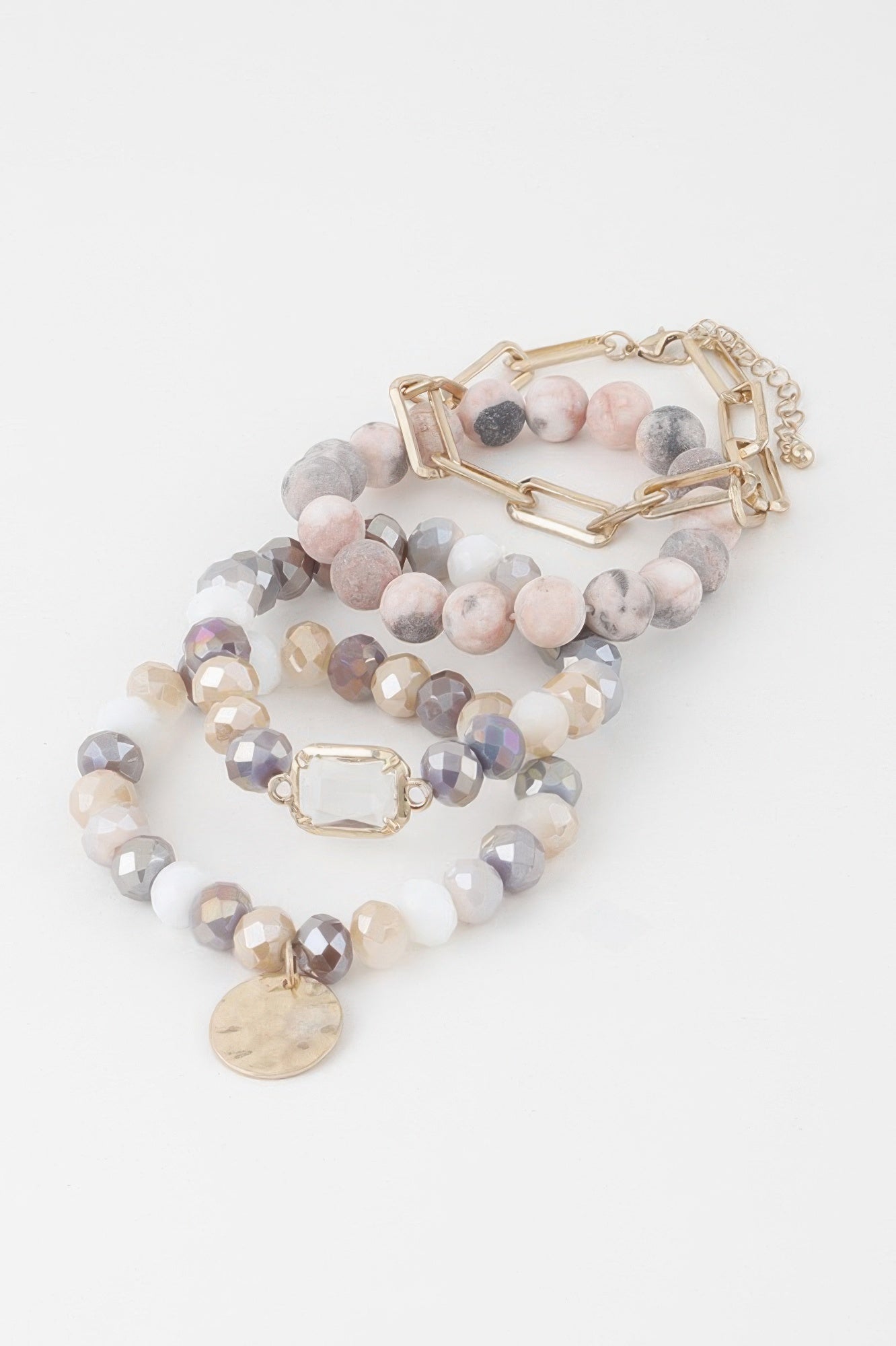 Multi Stone Crystal Beaded Bracelet - Crowned Energy CO.