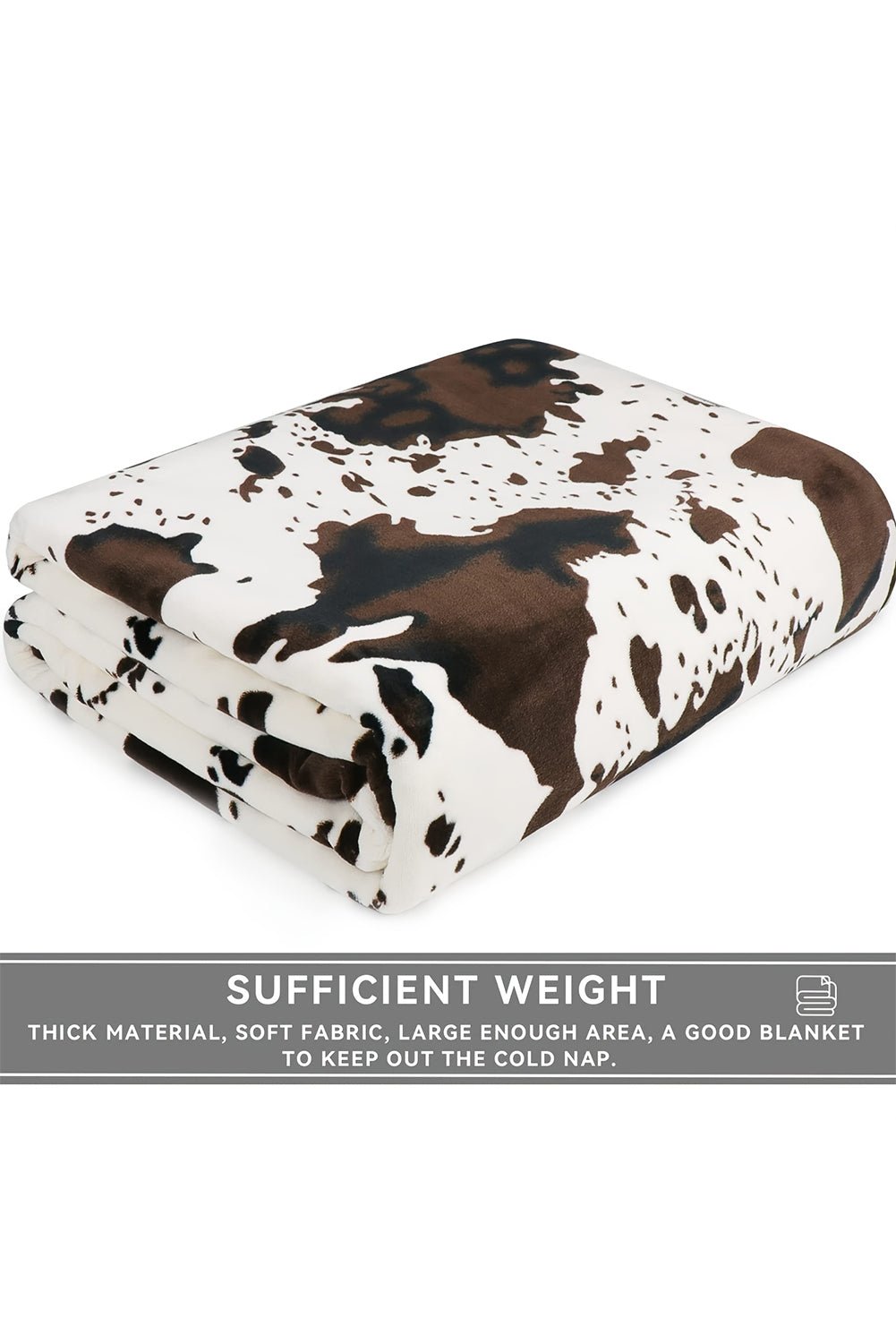 Multicolour Cow Spots Plush Blanket - Crowned Energy CO.