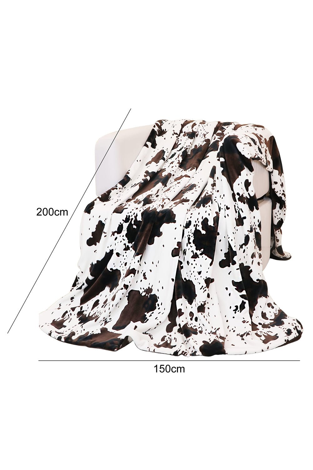Multicolour Cow Spots Plush Blanket - Crowned Energy CO.