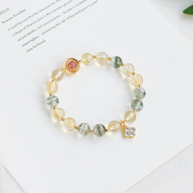 Natural Citrine Green Ghost Bracelet - Goddess Vibes