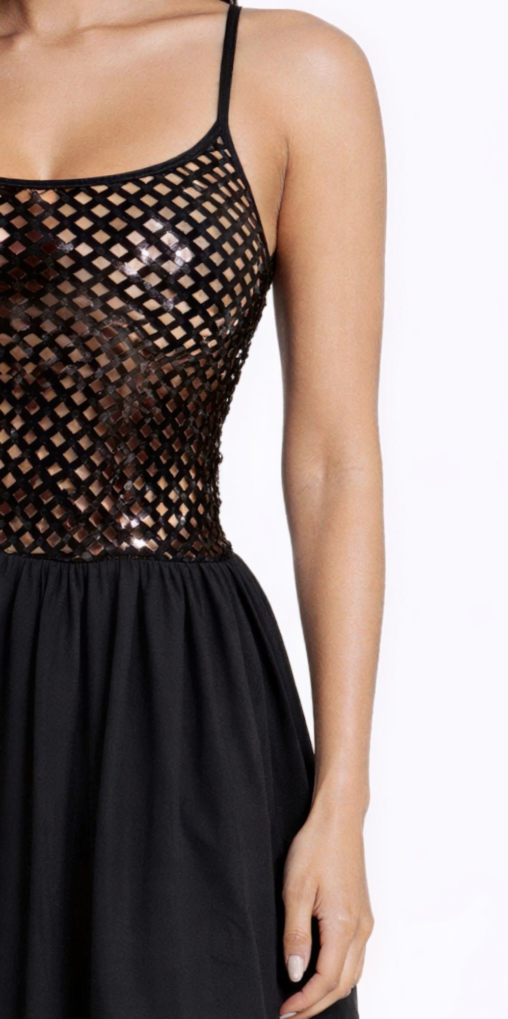 Netted Sequin Maxi Dress - Crowned Energy CO.