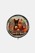 Nicole Lee USA Print Metallic Circular Small Pill Case - Crowned Energy CO.