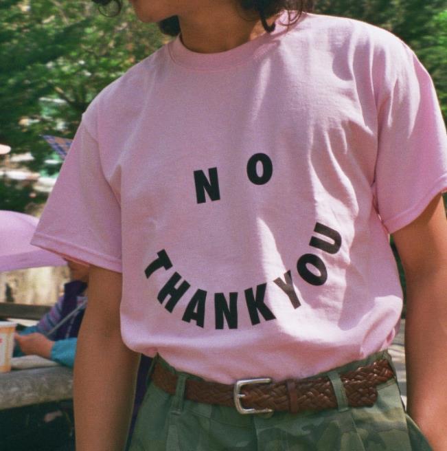 No Thank You Print Tee - Crowned Energy CO.