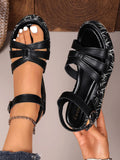 Open Toe Wedge Sandals - Crowned Energy CO.