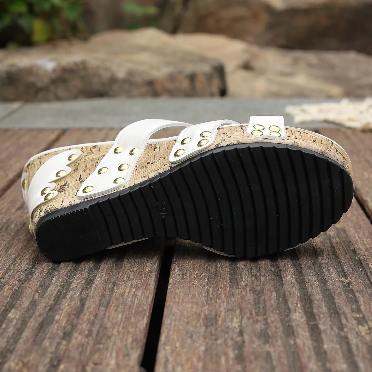 Open Toe Wedge Sandals - Crowned Energy CO.