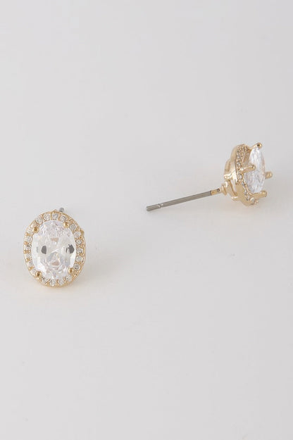 Oval Rhinestone Queen Inspired Earrings - Goddess Vibes