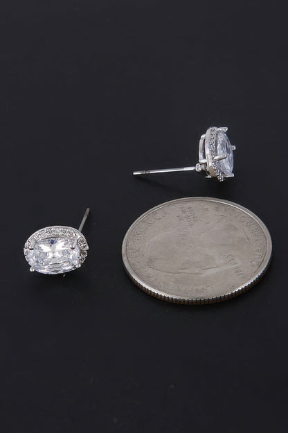 Oval Rhinestone Queen Inspired Earrings - Goddess Vibes