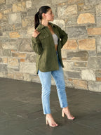 Oversized Corduroy Shacket Button Down Utility - Crowned Energy CO.