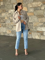 Oversized Corduroy Shacket Button Down Utility - Crowned Energy CO.