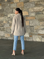 Oversized Corduroy Shacket Button Down Utility - Crowned Energy CO.