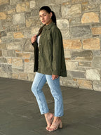 Oversized Corduroy Shacket Button Down Utility - Crowned Energy CO.